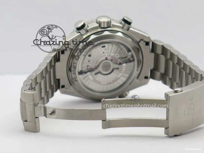 0412 Planet Ocean Master Chronometer Chrono SS OM 1:1 Best Edition Gray Dial On SS Bracelet A Reliable 8180
